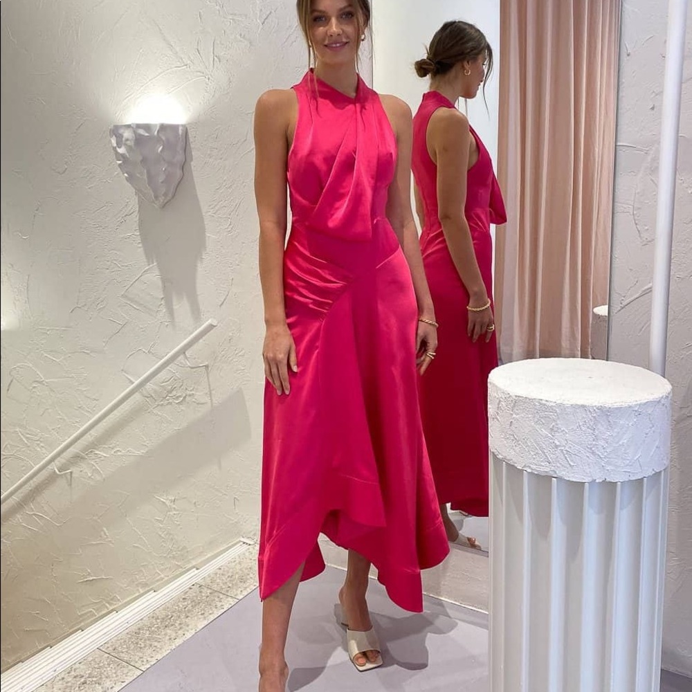 Acler
Palmera Pink Satin Cocktail Gown dress 2